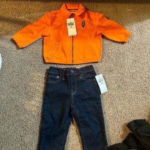 Ralph Lauren Kids Orange Jacket & jeans